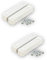 2 Pack of Burglar Alarm Door/Window Contact Detectors - Wired - White - Professional Quality