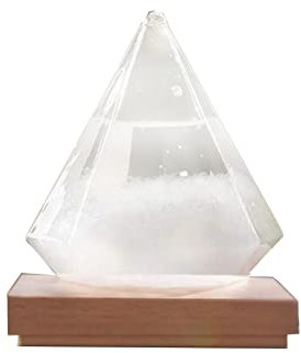 LOSOO Sturmglas-Wetterstation,Tischwettervorhersage Flasche Rautenform Barometer Flaschen | Cloud Storm Crystal -Barometerflaschen für Dekorationshandwerk