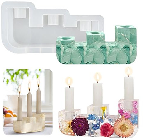 Tuxuzal Silikon-Kerzenhalter-Form: Stabkerzen Gießform, Leiterdesign, Epoxidharz, Silikon, Beton, Gips, Handwerk, Geschenke