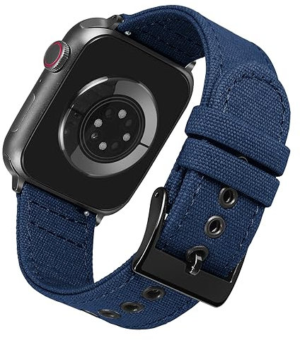 BINLUN Compatible avec Apple Watch Bracelet Toile 38mm 40mm 41mm 42mm 44mm 45mm 46mm 49mm pour Homme Femme, Bracelets de Tissu Remplacement Idéal pour iWatch Ultra/SE3/11/10/9/8/7/SE2/SE/6/5/4/3/2/1