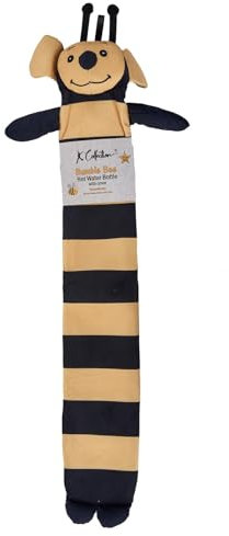 Extra Long Hot Water Bottle – Super Soft Novelty Plush Cover – Natural Rubber 2L Capacity – 72cm Long – Perfect for Pain Relief on Aches or Injuries (Bumblebee)
