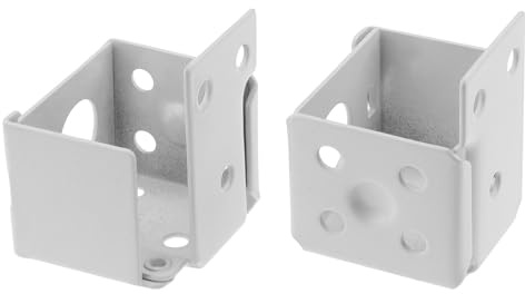 ECSiNG 2 Stück Fensterjalousien Jalousie Box Halterungen, Metall Schienenhalterung 2,5cmx2,5cm/1x1 Zoll für 1 Zoll Große Mini-Jalousien, Weiß