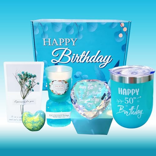 50th Birthday Gifts Women, Happy 50th Birthday Gifts for Women Her,50th Birthday Gift Ideas, 50 Year Old Birthday Gifts For Women, Gift Idea For 50 Year Old Woman, Mother, Sister, Wife, Aunt