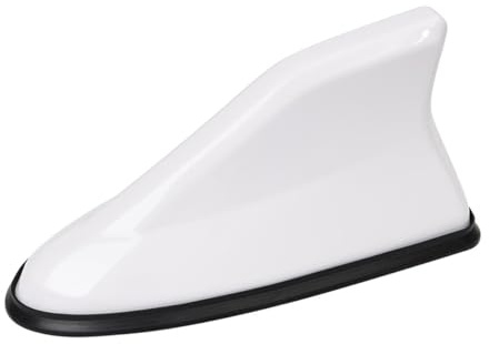 CGEAMDY Auto Haifischflossen-Antenne Abdeckung Verkleidung, Fm/Am-Antenne, Hergestellt Aus ABS, Geringer Windwiderstand, Für SUV, Trucks, Vans, Auto Tuning(Weiß)