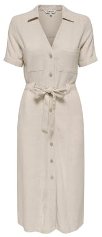 ONLY Female Hemdblusenkleid ONLSIESTA Leinen Langes Kleid | Shirt dress