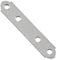 AERZETIX - C76189 - Lot de 10 Pattes d'assemblage plates 80x16x1.5 mm à 4 trous - support fixation réparation - en acier zingué - raccord pour meuble