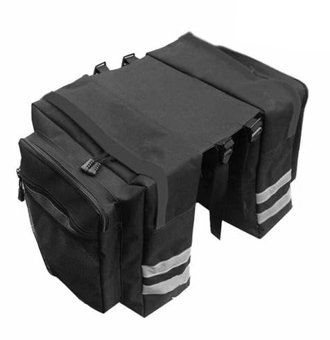 Borse Bici Posteriore Laterali, Borse per Bicicletta Posteriori, Borsa per Bicicletta, Borse Bici, Borsa Sella Posteriore Bicicletta, per Il Sedile Posteriore della Bicicletta (Black)