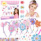 Basteln Mädchen Geschenke 5-11 Jahre, Geburtstagsgeschenk für Mädchen 6-7-8-9 Jahre Diamond Painting Bastelset Haarschmuck Kinder Spielzeug Mädchen 7 8 9 10 Jahre Geschenkideen DIY Blumen Haarreifen