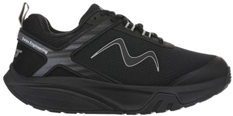 MBT Sport 4 III Zapatillas de Deporte para Mujer de Estilo Moderno. Deportivas de Caminar Anatómicas y Cómodas. Calzado Fisiológico de Confort y Estabilidad con Suela balancín. Color Negro