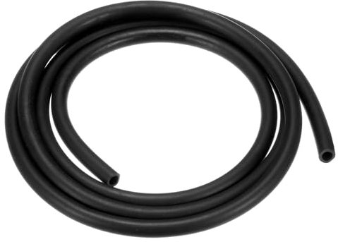 M METERXITY Lubricating Oil Hoses, 4mm ID x 6mm (1/4 Inch) OD 3.28FT Rubber Tubing Hose Pipe for Irrigation/Small Equipment/Outdoor/Garden Water Tubing [Black]