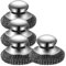 2 Pieces Stainless Steel Scourers, Steel Wool Scrubber with Handle, Detachable Heavy Duty Dish Brush Pot Scrubber, for Cleaning Kitchen Pots Pans Grills Sink (4PCS)