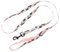 Arizona Hotdogs Hundeleine 1,5m | Griffschlaufe mit Neoprenpolster | Tropicool Rosa mit Palmenmuster | M