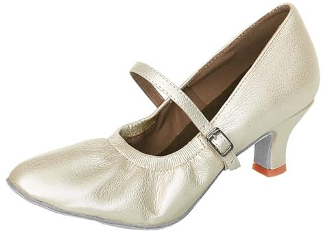 Nizza Schuhe Damen Damen Modern Dance Schuhe Indoor Tanzschuhe Dance Square Dance Schuhe Nationale Standard Tanzschuhe Schuhe Mit Rollen Damen 40 (White, 38)