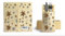 AROBA 50x Airlaid Besteckservietten (Champagner mit Sterne, 39x40 cm) - Serviettentaschen - Fertig gefaltete Bestecktaschen - Wintermotiv - Advent - Silvester - Weihnachten