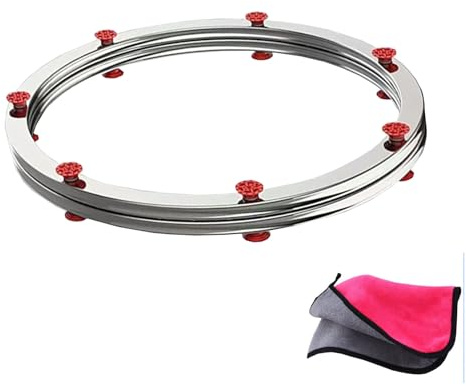 24 Edelstahl Esstisch Drehteller für Heavy Duty Swivel 360°,Lazy Susan Drehlager,Runder Esstisch Glatte Drehscheibe，Druckkugellager Tragkraft 350 kg (Stainless Steel Silver, 60cm/24in)