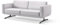 sofanella Leder 3-Sitzer Sofa MARETO - Hochwertige Dreisitzer Couch italienisches Design - Designer Ledersofa ohne Funktion - Weiß M: 182 Breite x 78 Tiefe
