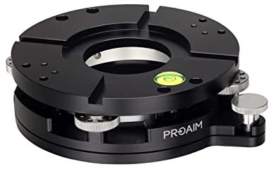 PROAIM 4-Way Camera Leveller - Mitchell to Mitchell/Euro Mount. Tilt Angle: 7°. For Mitchell/Euro Risers, Tripods Dolly’s, Cranes, Sliders. Payload up to 80kg/176lb (LV-4WAY-01)