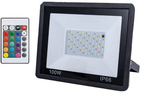 SVCEQZE Foco LED Exterior | Iluminación Exterior | Bombilla RGB Brillante con Mando a Distancia Impermeable para Jardín Garaje Terraza Patio Trasero