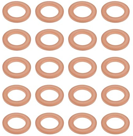 LT Easiyl 20 pièces de rondelles en cuivre 15x10x1,5 mm pour le scellement des conduites de frein Compatible avec Opel Compatible avec Vauxhall, 05 62 730, 05 62 732