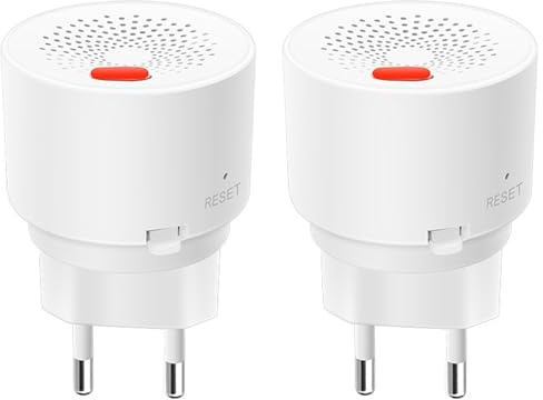 Rastapulz 2X ZigBee Erdgassensor Brennbarer Haushalts-Smart-LPG-Gasleckalarm-Detektor Brandschutz EU-STECKER