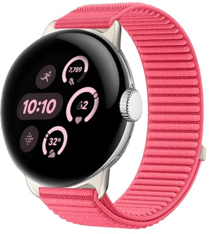 Wigento Smartwatch Armband Google Pixel Watch 4/3 / 2/1 45mm & 41mm Klettverschluss