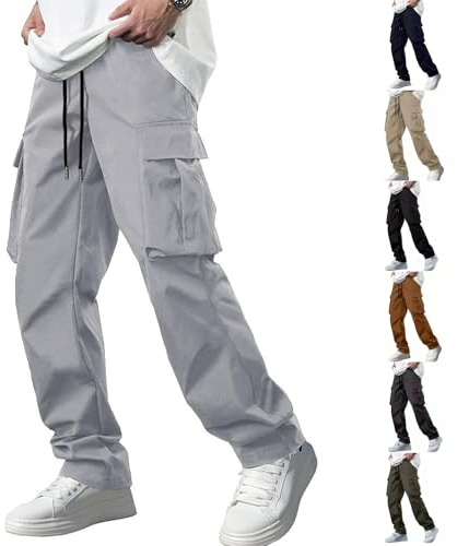 Pantalon Travail Homme Pantalon Homme Cargo De Travail Chantier Confortable Randonnée Stretch Tactique Moto Jogging Casual Chasse avec Plusieurs Poches