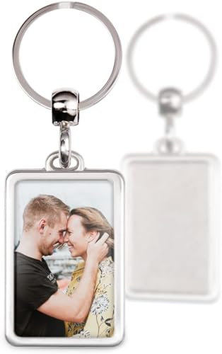 Porte Clé Personnalisable – Porte Clé avec Photo, Un Cadeau Précieux à Emporter Partout (Acier Inoxydable)