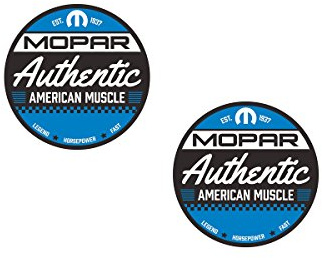 cut-it folientechnik & design #217 / 2X USA Aufkleber je ca. D=8,5cm Oldtimer Vintage Tuning Muscle Car Dodge Power V8 USA