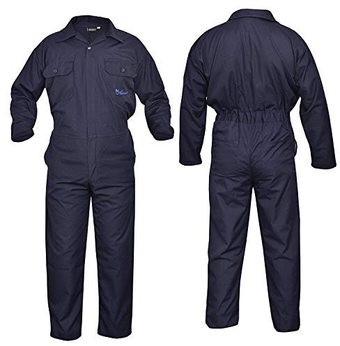 SHYNE KILTS U.K Navy Blue Men's Coverall Overalls Boiler Suit Coveralls Work Wear Mechanics Boilersuit (S)