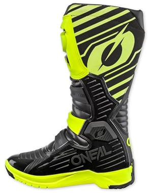 O'NEAL Motocross Stiefel RMX Boot EU I Enduro Motorrad I Ergonomische Motorradschuhe Herren & Damen mit Anti-Rutsch Sohle I Schwarz Neon-Gelb I Größe 49