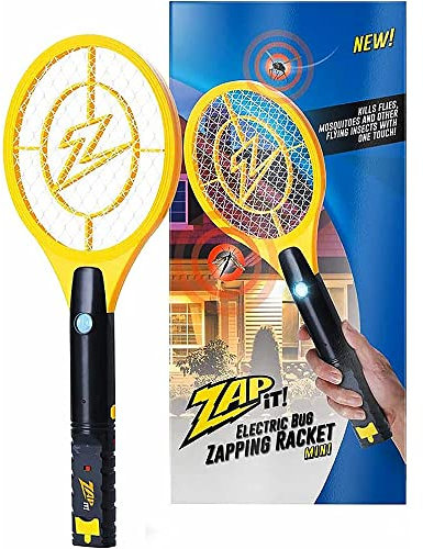 ZAP IT! Bug Zapper - Mosquito Recargable, Fly Swatter/Killer y Raqueta Bug Zapper - Carga USB de 4.000 voltios, luz LED súper Brillante para Zap in The Dark (Mini)