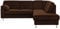 Cavadore Ecksofa Belfast mit Ottomane rechts / Polsterecke mit Federkern / inkl. Vorziehsitz und Bettkasten / 243 x 88 x 218 / Mikrofaser Braun
