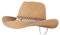 Sonnenhut Damen Strohhut Faltbar Sommer Hut Breite krempe Strandhut Cowboyhut (Braun)