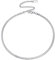 FOCALOOK Damen Collier Edelstahl Choker Kette 3mm/38+9cm Schlangenkette kurze Halskette verstellbare flache Gliederkette für Mädchen Frauen Modeschmuck Accessoire für Party