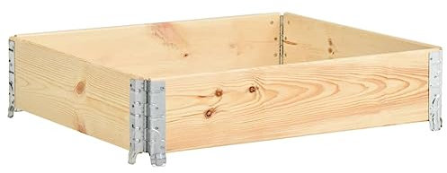 vidaXL Legno Massello di Pino Fioriera Rialzata Vasi per Fiori Letti per Piante Accessori per Giardino Prodotti per Giardinaggio 100x100 cm