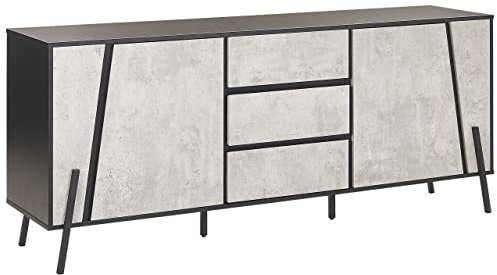 Modernes Sideboard Betonoptik/schwarz Blackpool