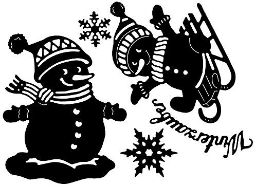 Ideen mit Herz Stanzschablonen, Schneemänner, 5 Stück