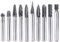 Gasea 10pcs 6mm Double Cut Head Tungsten Carbide Rotary Point Burrs Set 6mm Shank Die Grinder Bit Set