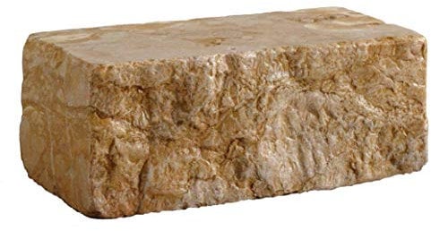 WUEFFE Mattoni in Marmo 25x12x10 - Muro cordolo aiuola Giardino (Giallo Reale, 12 Pezzi)