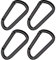 Black Spring Snap Hook Carabiner Clip Heavy Duty 3 Inch D Shape Steel Clip Link Buckle M8x80mm 4pcs