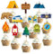 Sunny Seat Camping Topper, 48 Count, Premium Paper Cupcake Decorations for Camping Themed Birthday Party Supplies