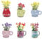 Cute Plant Fridge Magnets Funny Mini Plant Magnets for Fridge, Simulation Ceramic Flower Vase 3D Refrigerator Magnet Set 6 Pack,Decoration for Kitchen,House,Office,Whiteboard