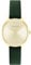 Calvin Klein Analog Quarzuhr für Damen mit Grünes Lederarmband - 25200147