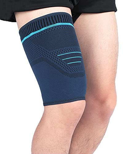 TOFBS 1 Stück Oberschenkelbandage Kompression Stützbandage Muskelschutz Sportbandage Atmungsaktiv Elastisch Oberschenkelstütze