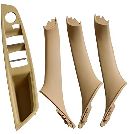 Kakulkomen 4 Stück Türgriff innen, Auto Ersatz Türgriff Innen Rechts, Geeignet für Auto Zubehör für BMW 5er F10 F11 F18 520i 523i 525i (Beige)