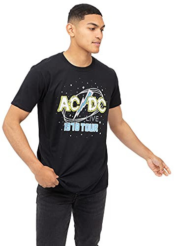 Cotton Soul ACDC Live Unisex T-Shirt, Schwarz, Schwarz , L