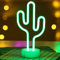 LED Cactus Insegne Luminose Luce al Neon Insegna al Neon Luci Notturne per Bambini, Luce Notturna, Lampada da Tavolo, Mood Lights per Decorazione, Regalo, Natale