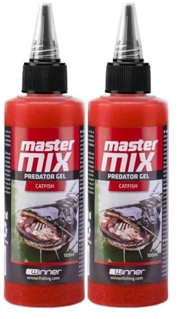 Tandem Baits Master Mix Predator Lockstoff-Gel für Raubfische, Barsch, Zander, Wels, Hecht, Effektives Angelzubehör-Set, Lockmittel für Spinnköder und Tote Angelköder, Fischlockstoff zum Angeln 100 ml
