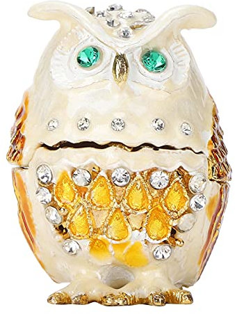 HEITIGN Vintage Fabergé Ei Schmuckkästchen Eule Kutsche Schmuckkästchen Reiche Emaille Funkelnde Schmuckkästchen Shop Luxusgeschenke Romantische Wohnkultur