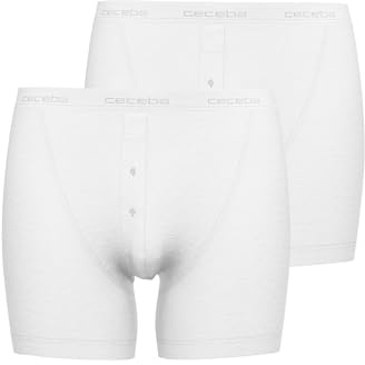 Ceceba Herren Long-Pants weiß uni 2er Pack